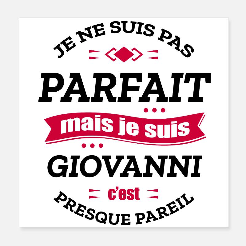 GIOVANNI PARFAIT - PRENOM GIOVANNI Poster 20 x 20 cm