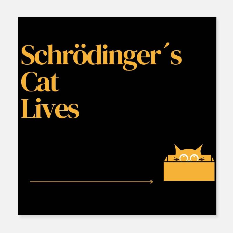 Schrödinger´s Cat Poster 20x20 cm