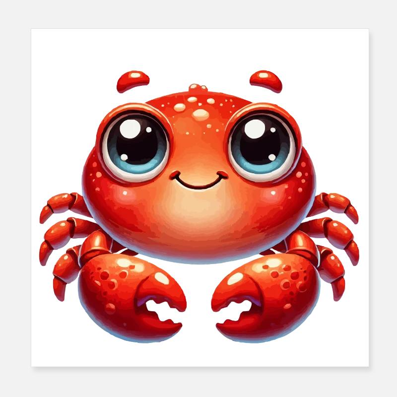 Bande dessinée Krabbe Poster 20 x 20 cm