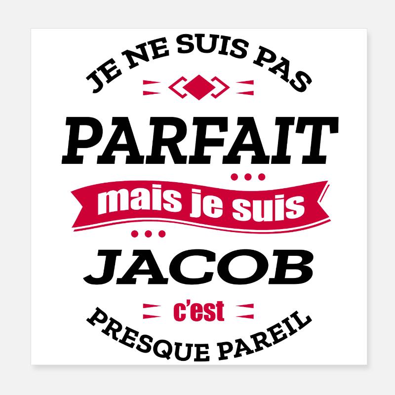JACOB PARFAIT - PRENOM JACOB Poster 20 x 20 cm
