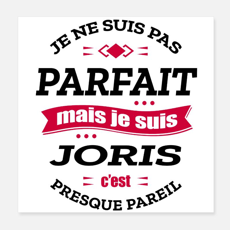 JORIS PARFAIT - PRENOM JORIS Poster 20 x 20 cm