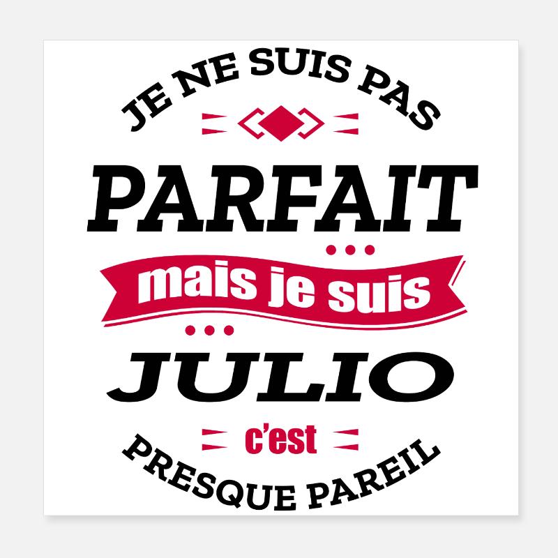 JULIO PARFAIT - PRENOM JULIO Poster 20 x 20 cm