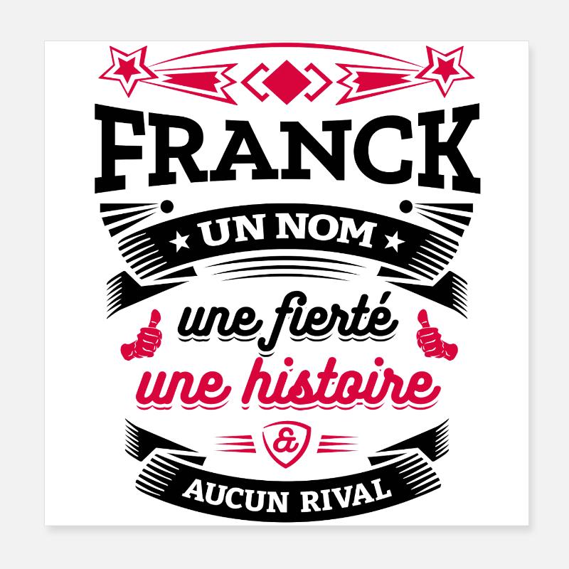 FRANCK PARFAIT - PRENOM FRANCK Poster 20 x 20 cm