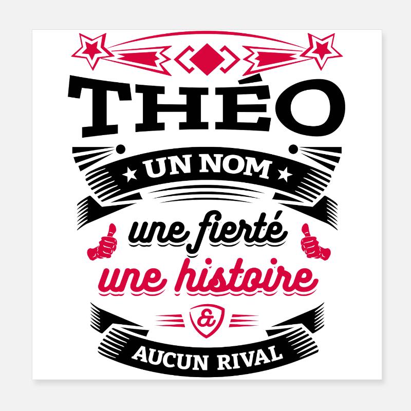 THÉO PARFAIT - PRENOM THÉO Poster 20 x 20 cm