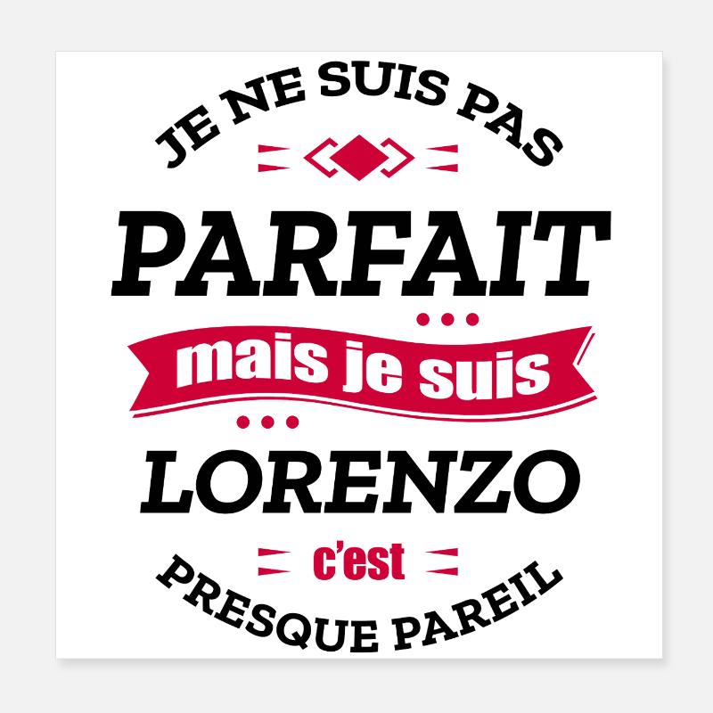 LORENZO PARFAIT - PRENOM LORENZO Poster 20 x 20 cm