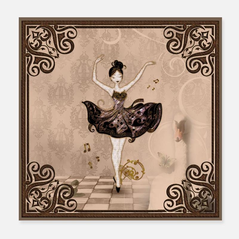 Die Tänzerin der Klänge Poster 20x20 cm