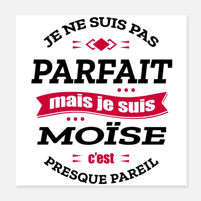 MOÏSE PARFAIT - PRENOM MOÏSE Poster 20 x 20 cm