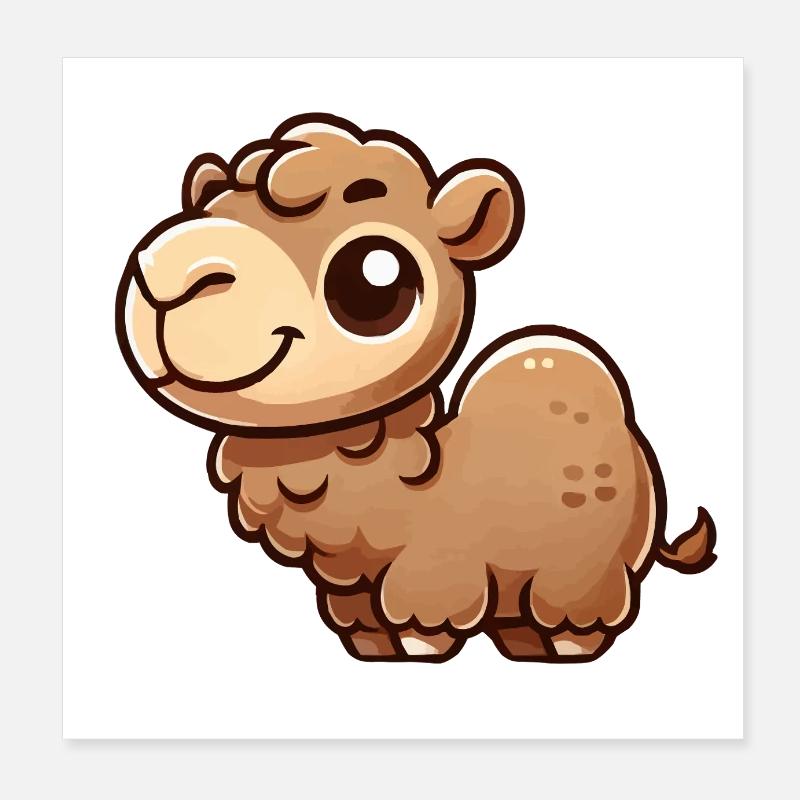 kamel cartoon Poster 20x20 cm
