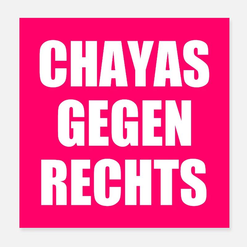 chayas gegen rechts Poster 20x20 cm