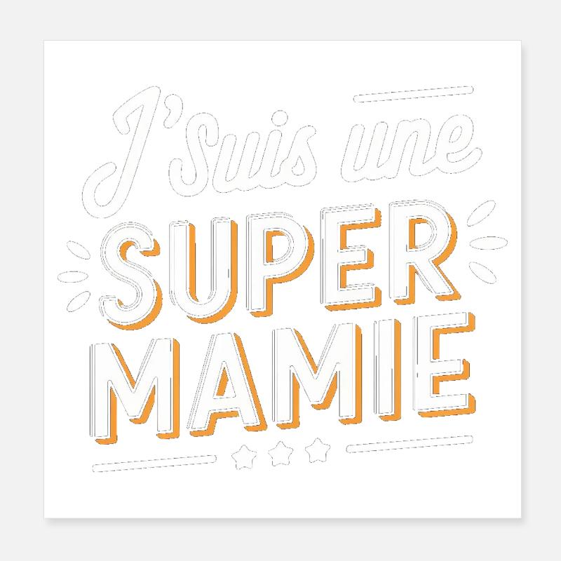 Je suis une Future Mamie d'enfer ! Poster 20 x 20 cm