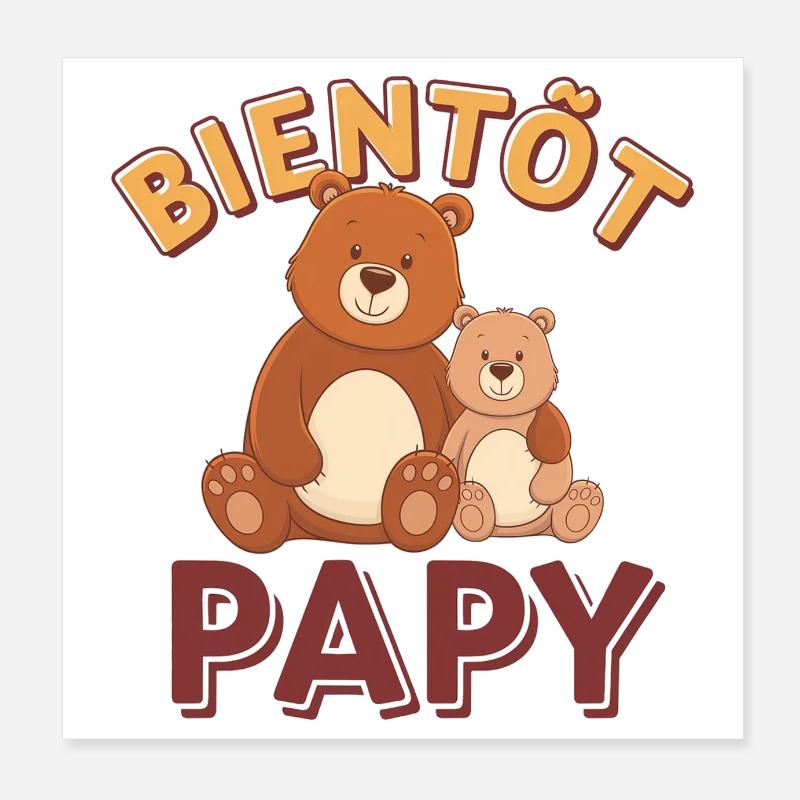 Bald Opa Poster 20x20 cm