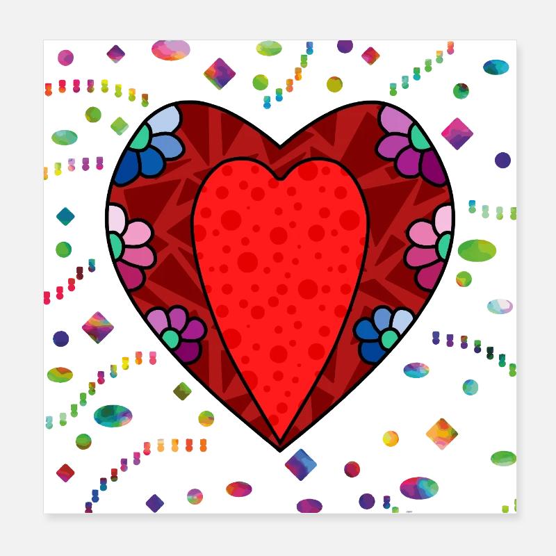 Cœur Poster 20 x 20 cm