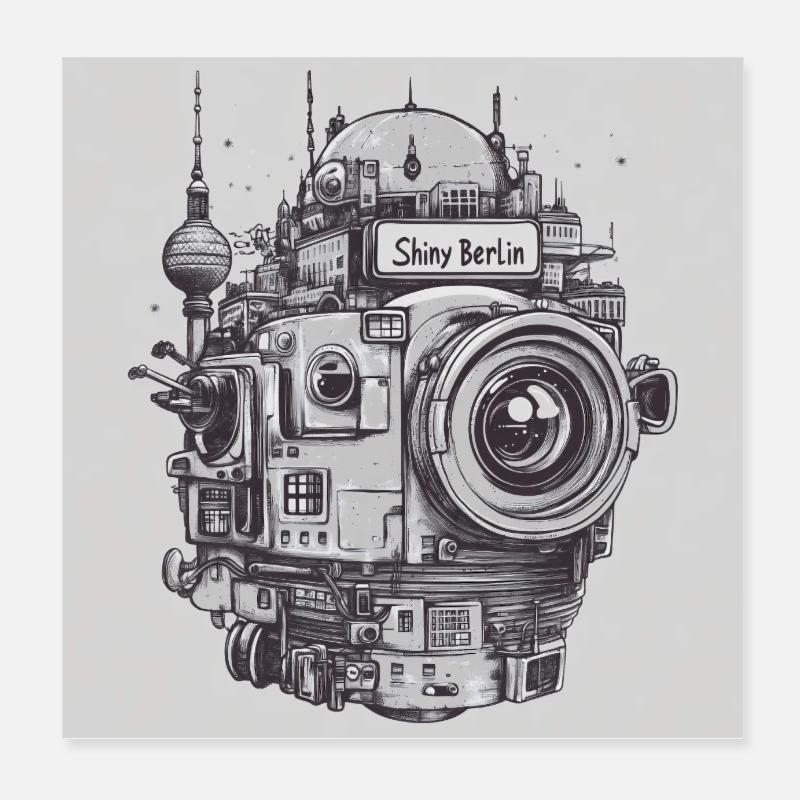 Berlin Planet Poster 20x20 cm