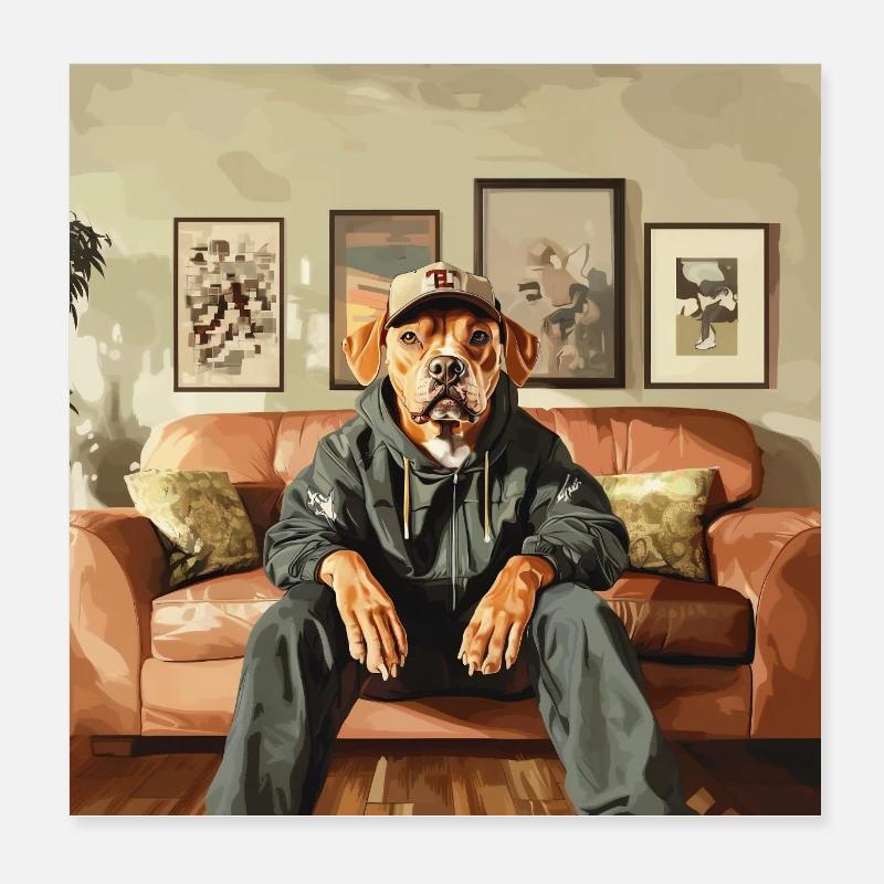 Dog Dre Poster 20x20 cm