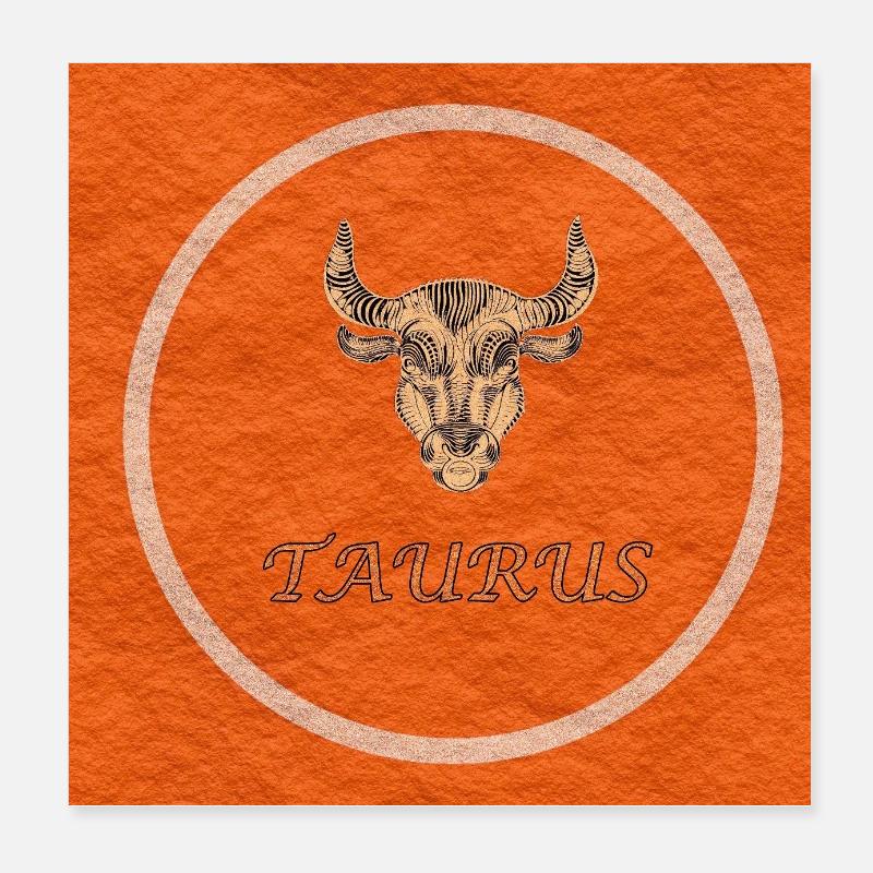 Stier Poster 20x20 cm