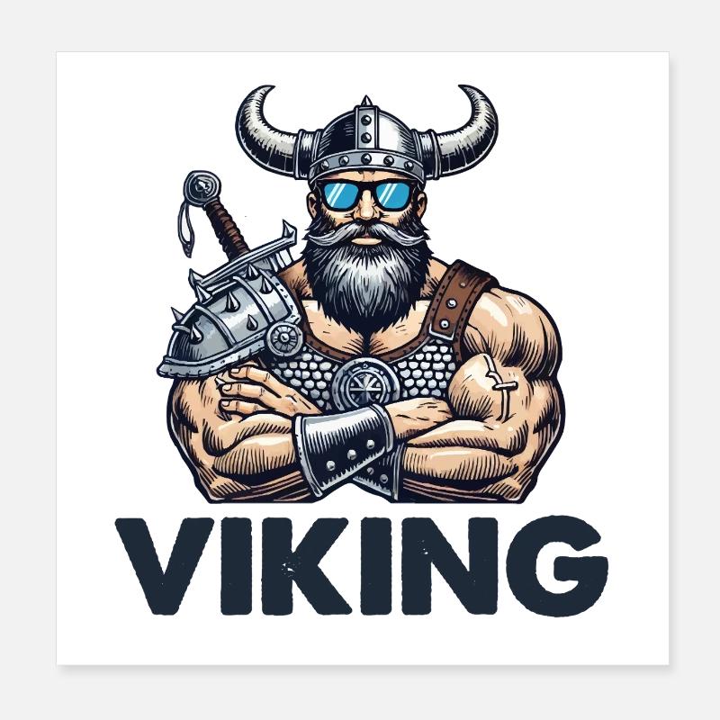 Viking Sunglasses 1 Poster 8" x 8" (20x20 cm)