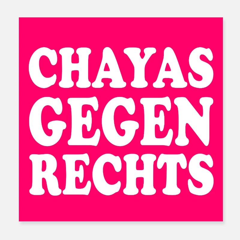 chayas gegen rechts Poster 20x20 cm