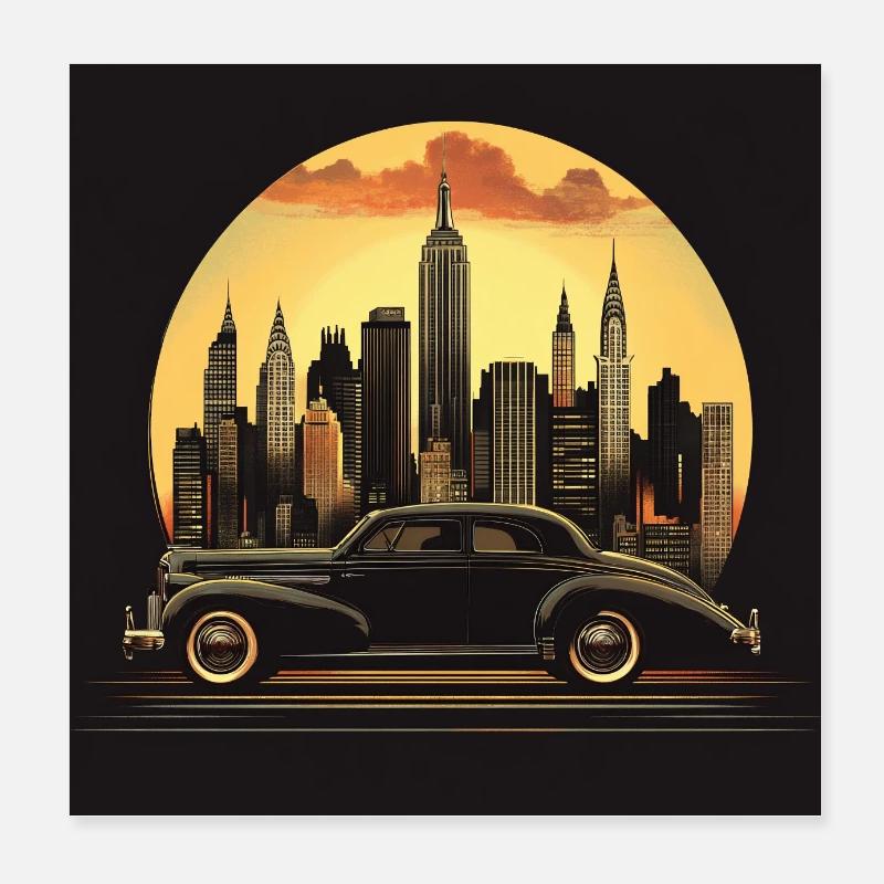 New York Poster 20x20 cm
