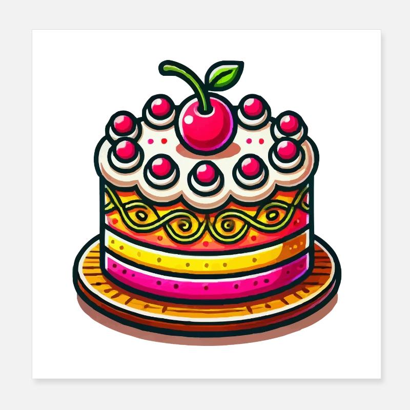 torte comic Poster 20x20 cm