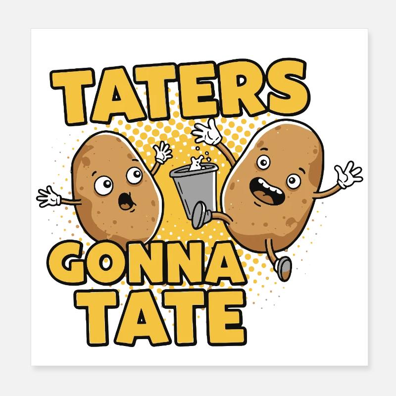Taters en route pour la Tate Poster 20 x 20 cm
