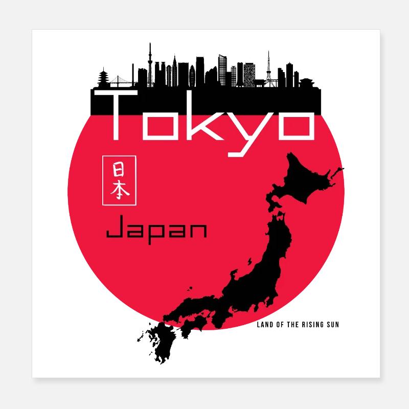 Tokyo Poster 20x20 cm
