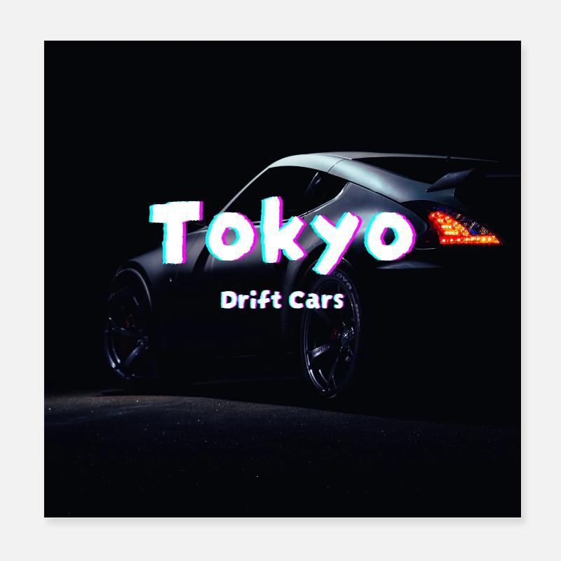 Driftcar Poster 20x20 cm