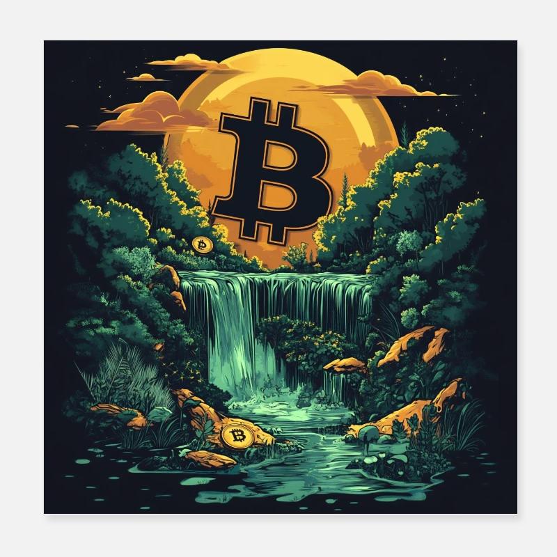 Bitcoin Poster 20x20 cm