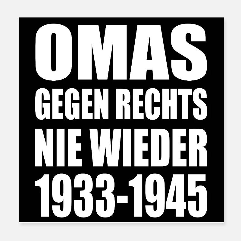 Omas gegen rechts Poster 20x20 cm