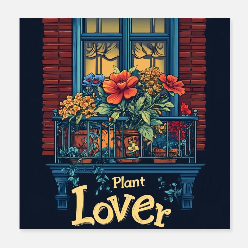 Plant lover Poster 20x20 cm