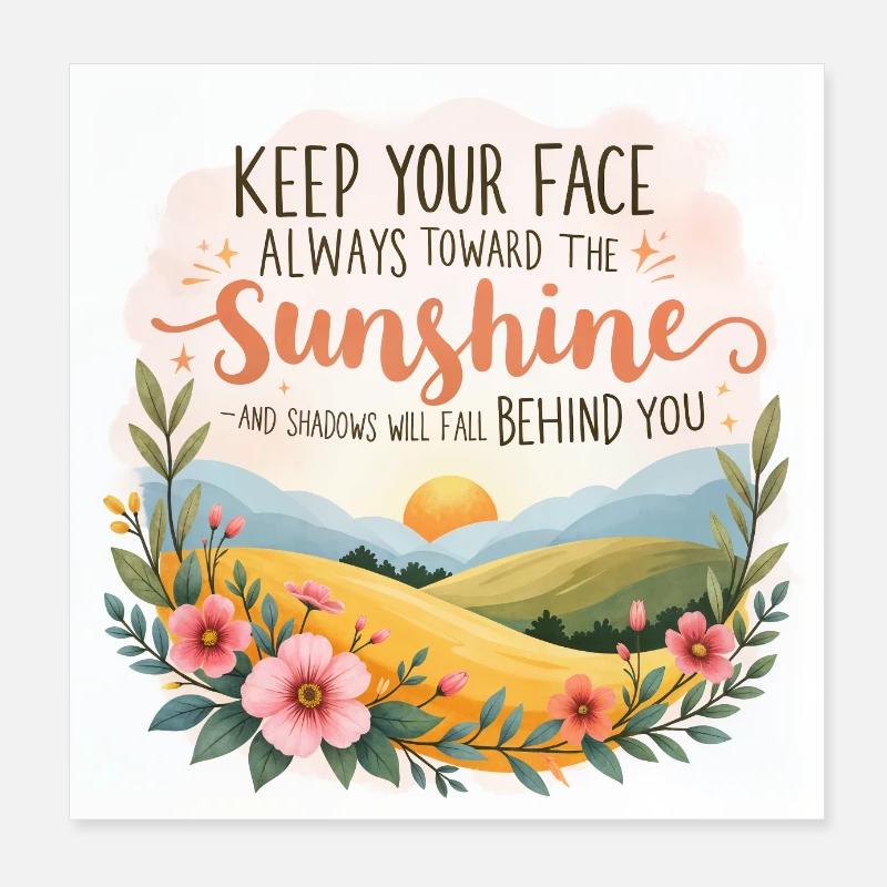 Sunshine Poster 8" x 8" (20x20 cm)