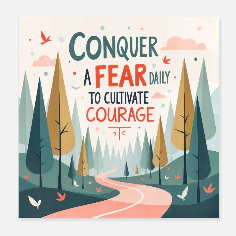 Cultiver le courage Poster 20 x 20 cm