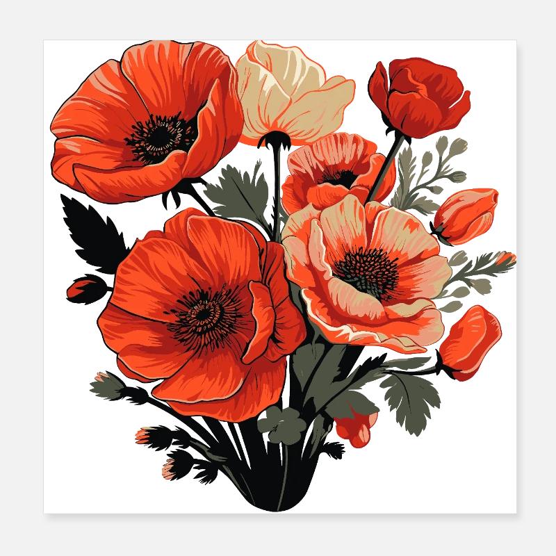 Blumen Muttertag Poster 20x20 cm