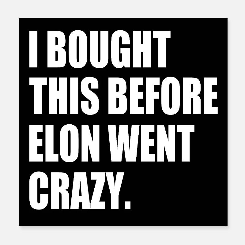 i bought this before elon went crazy Poster 20 x 20 cm