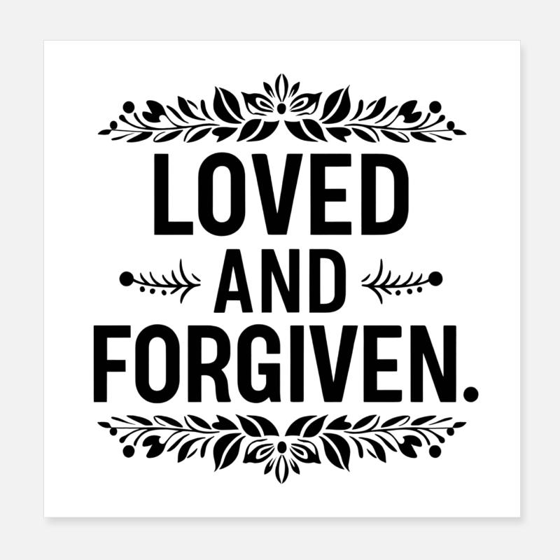 Aimé et pardonné Poster 20 x 20 cm