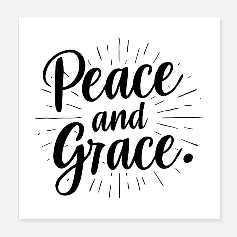 Friede und Gnade Poster 20x20 cm