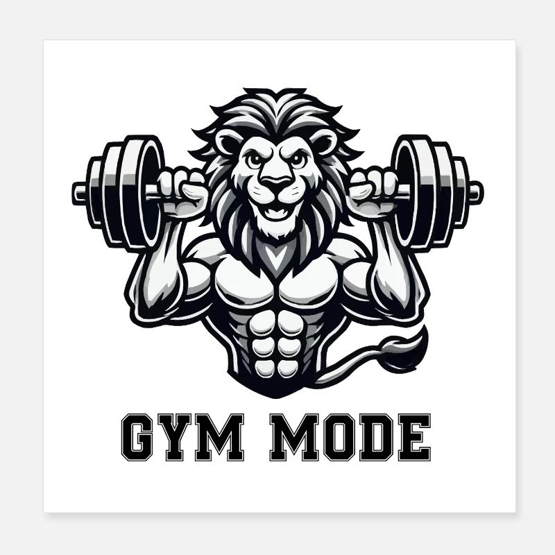 löwe bodybuilder tier Poster 20x20 cm