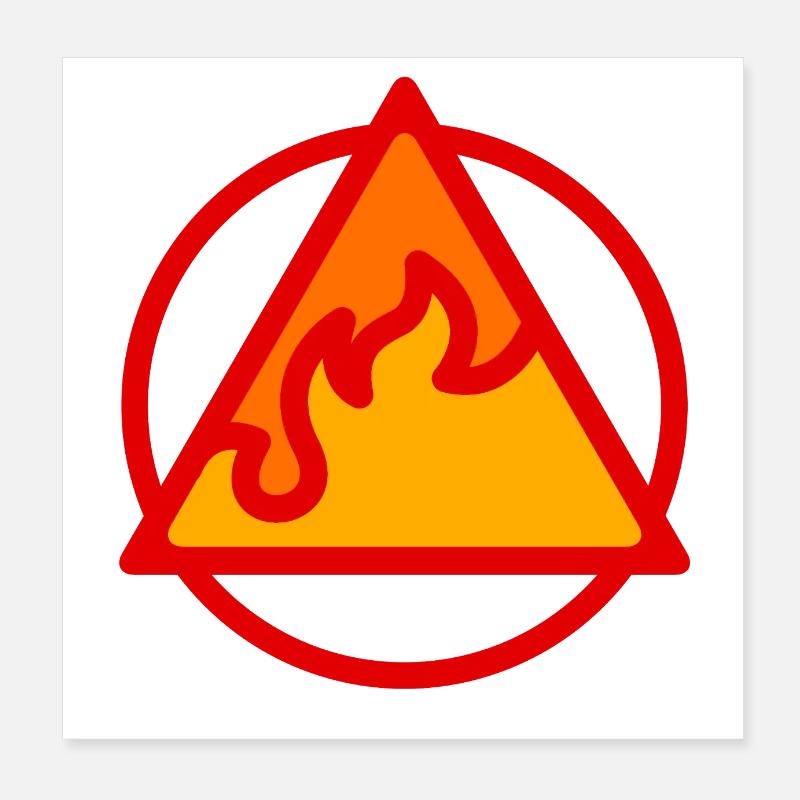 FIRE ELEMENT Poster 8" x 8" (20x20 cm)