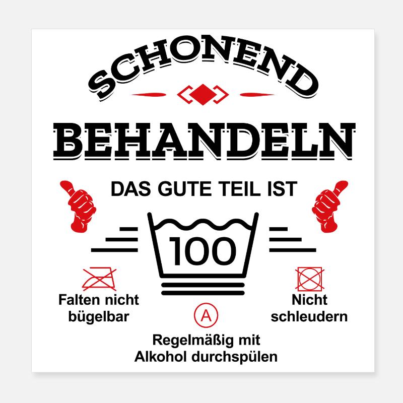 HANDLE MIT SORGFALT – 100 JAHRE PERFEKTION Poster 20x20 cm