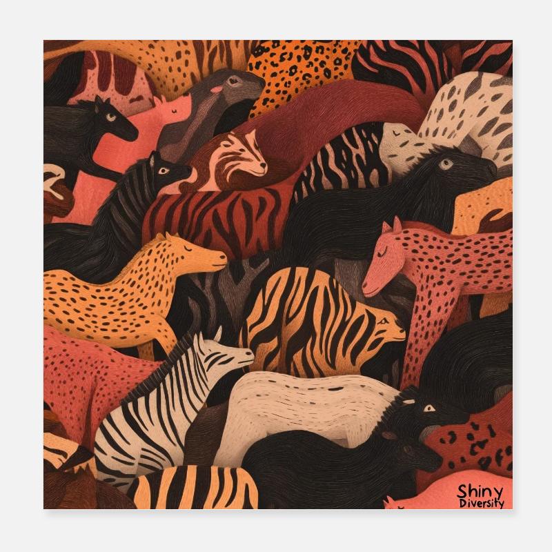 Shiny Diversity Poster 20x20 cm