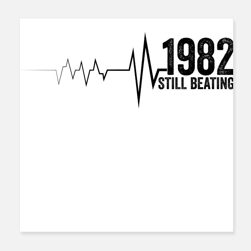 1982 Anniversary Gift 1982 Limited Edition 1982 Poster 8" x 8" (20x20 cm)