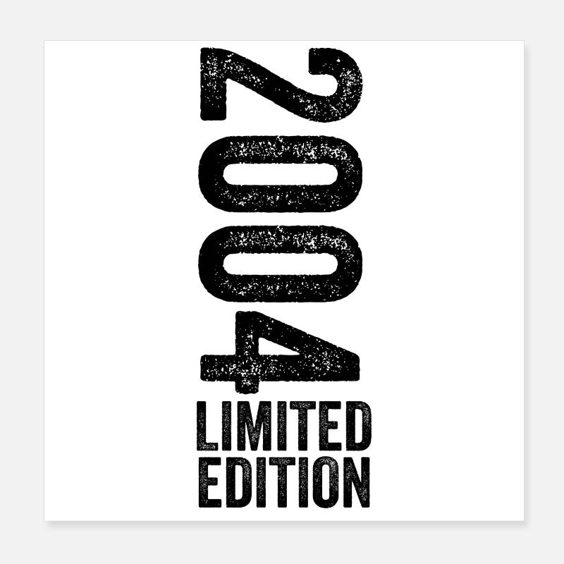 2004 Limitiertes Geburtstagsgeschenk 2004 Poster 20x20 cm