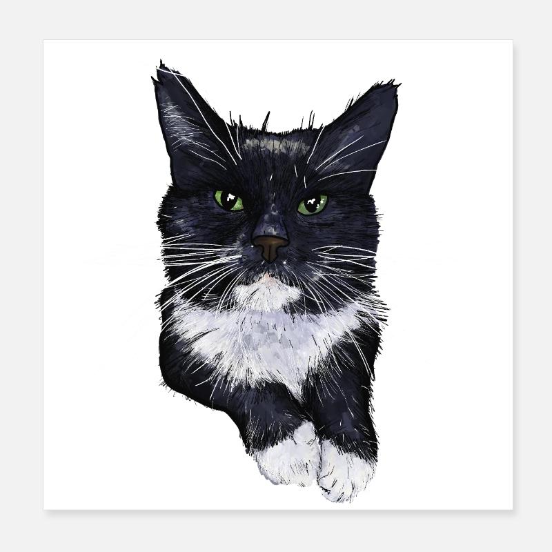 Smoking Chat Félix Poster 20 x 20 cm