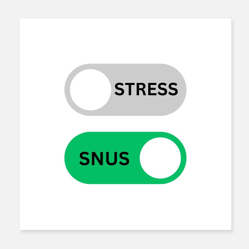 SNUS on off Poster 20x20 cm
