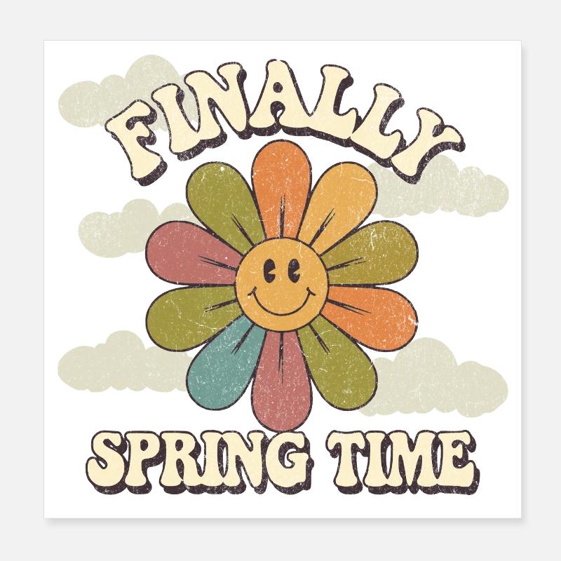 Spring FlowerPower Poster 20x20 cm