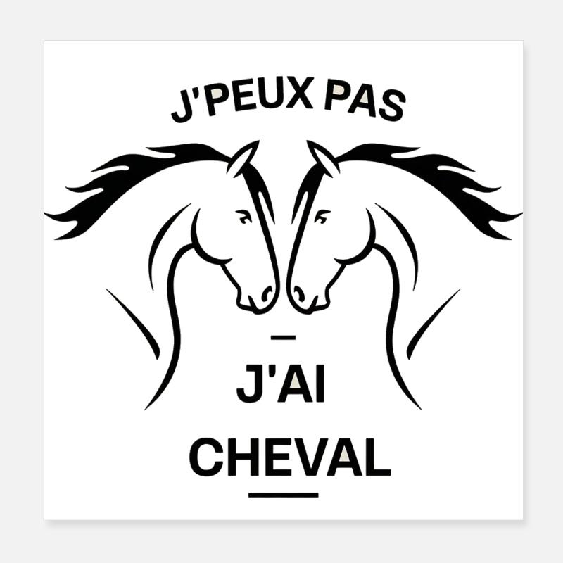 Non posso, ho un cavallo Poster 20x20 cm