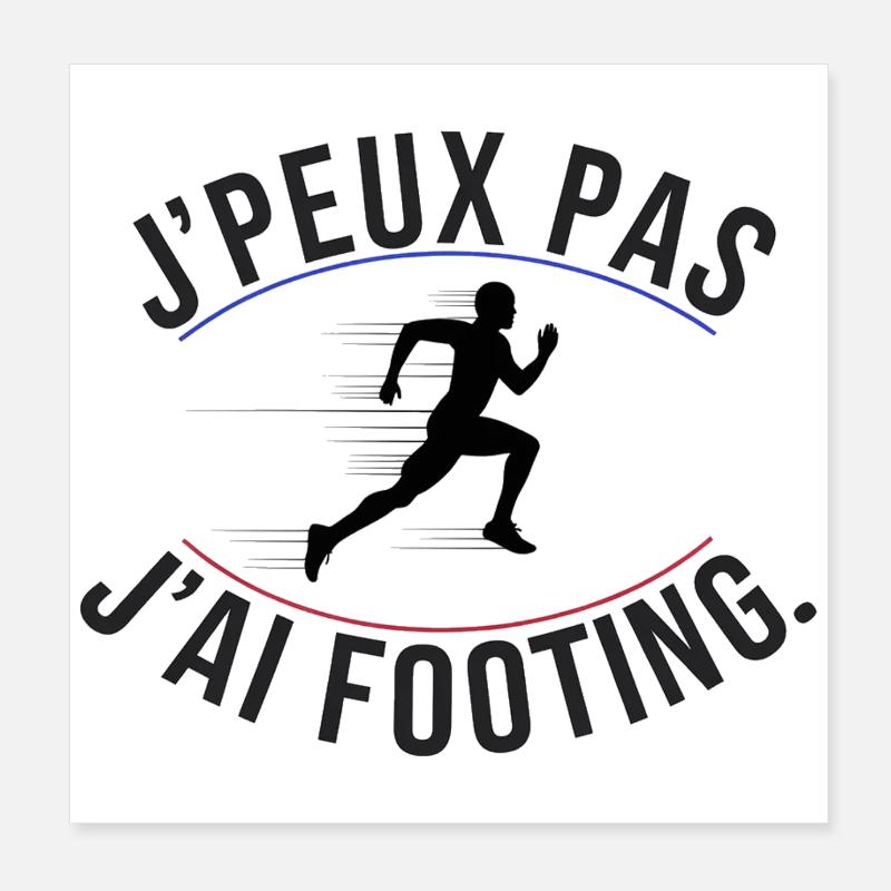 Ich kann nicht joggen, ich kann nicht joggen Poster 20x20 cm