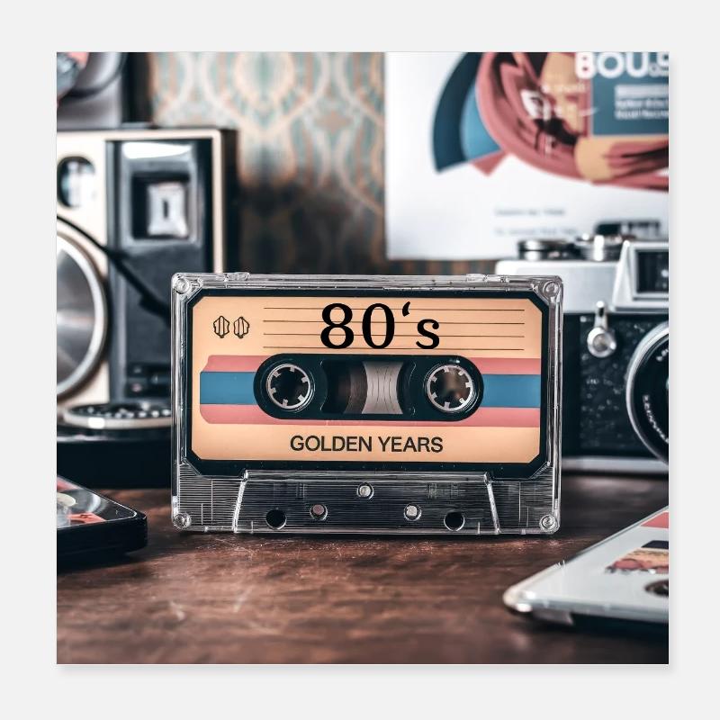 Années 80 Poster 20 x 20 cm