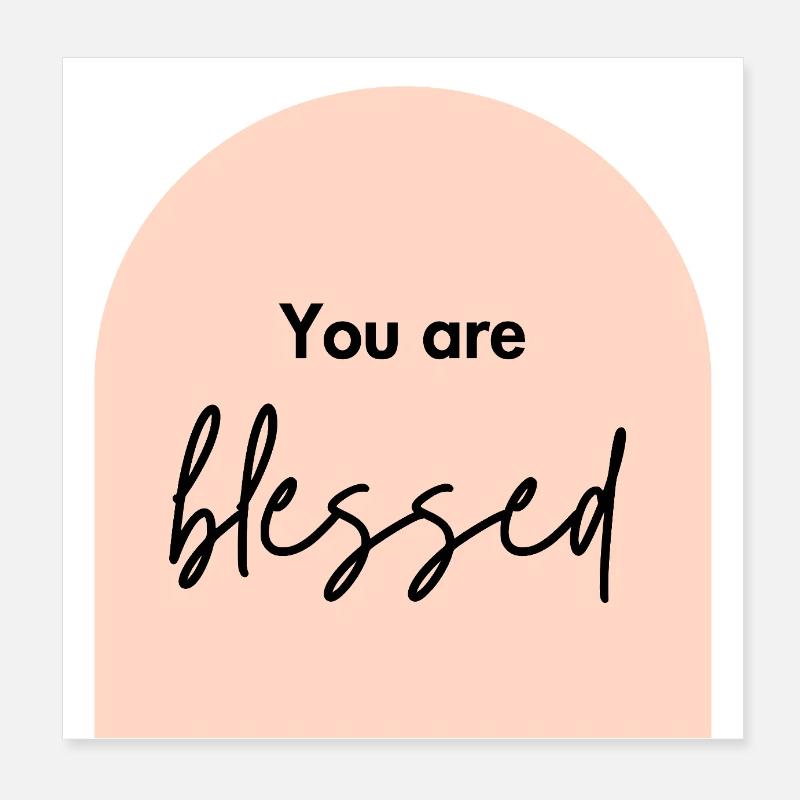 Du bist gesegnet Poster 20x20 cm