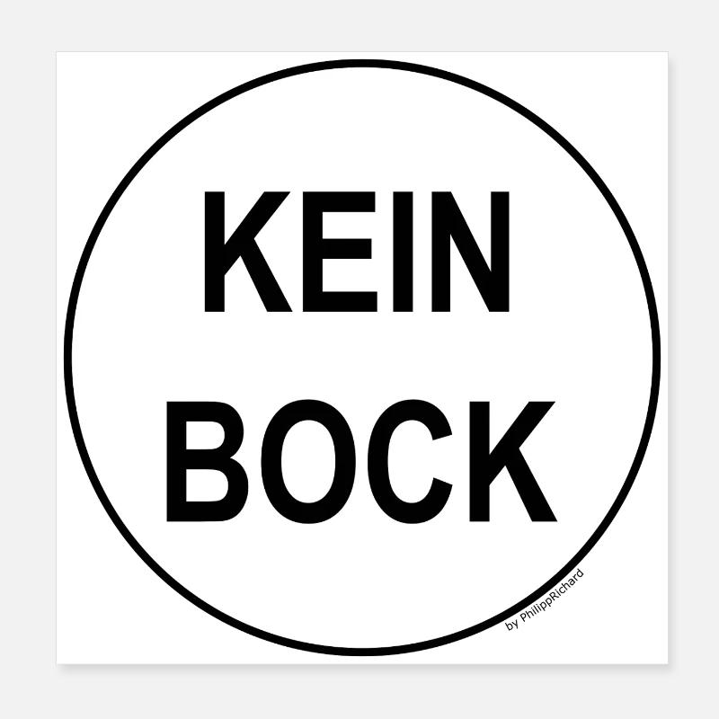 kein bock Poster 20x20 cm