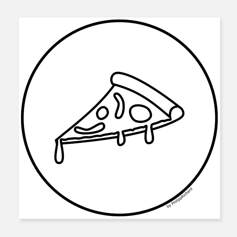 lecker Pizza Poster 20x20 cm